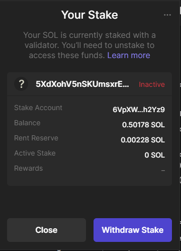 Unstaking With Phantom 9