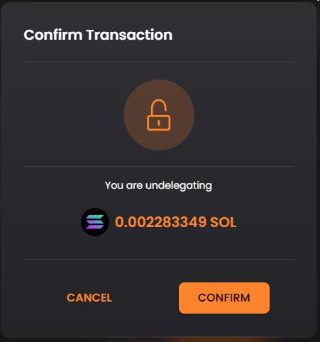 Unstaking with SolFlare 16