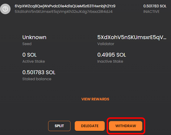 Unstaking with SolFlare 18