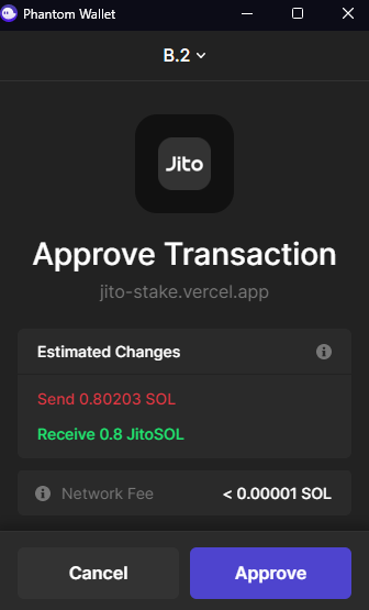 stakeSolForJitoSol 3