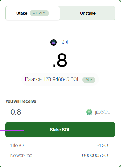 stakeSolForJitoSol 4